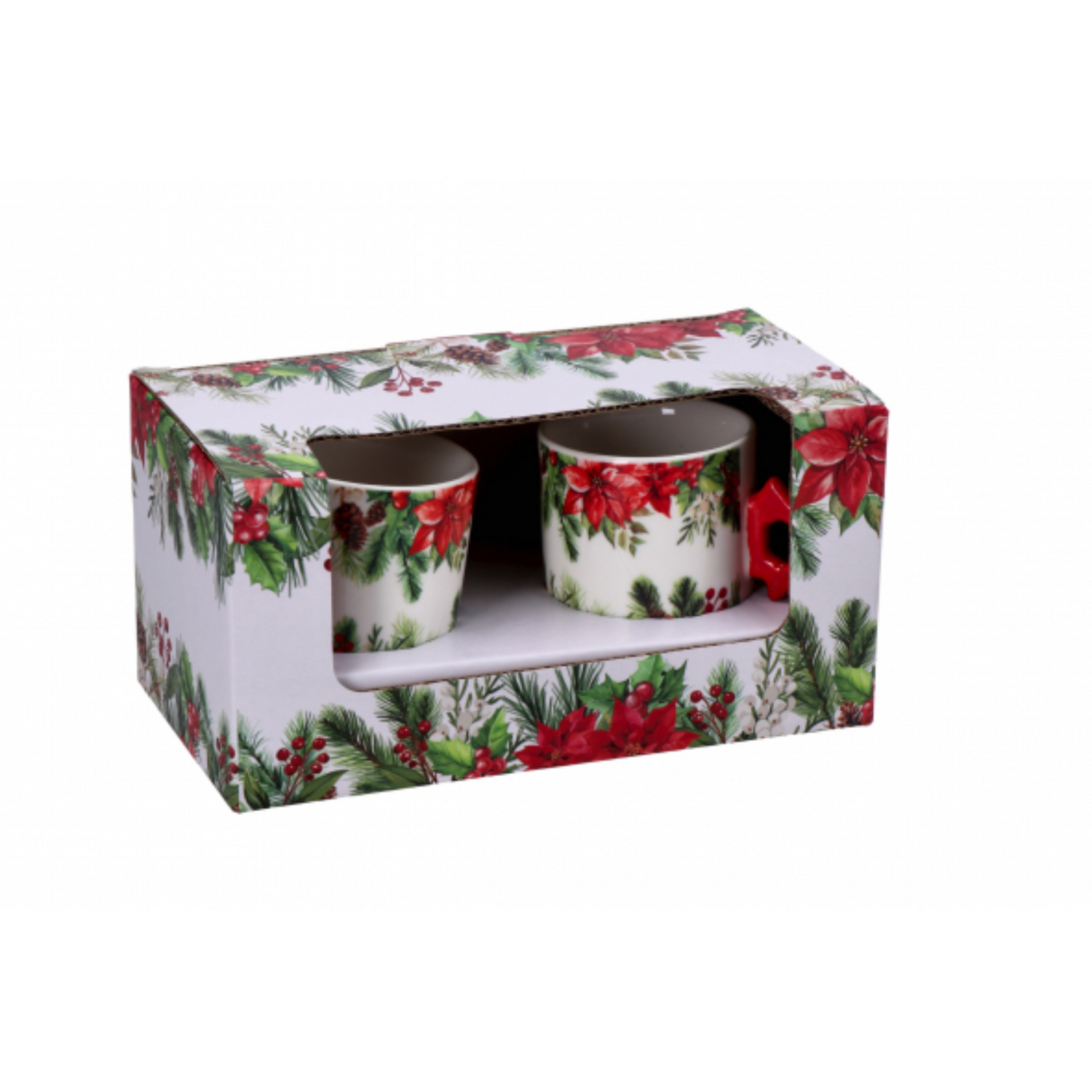 Set 2 Tazzine con Vassoio Classic Christmas
