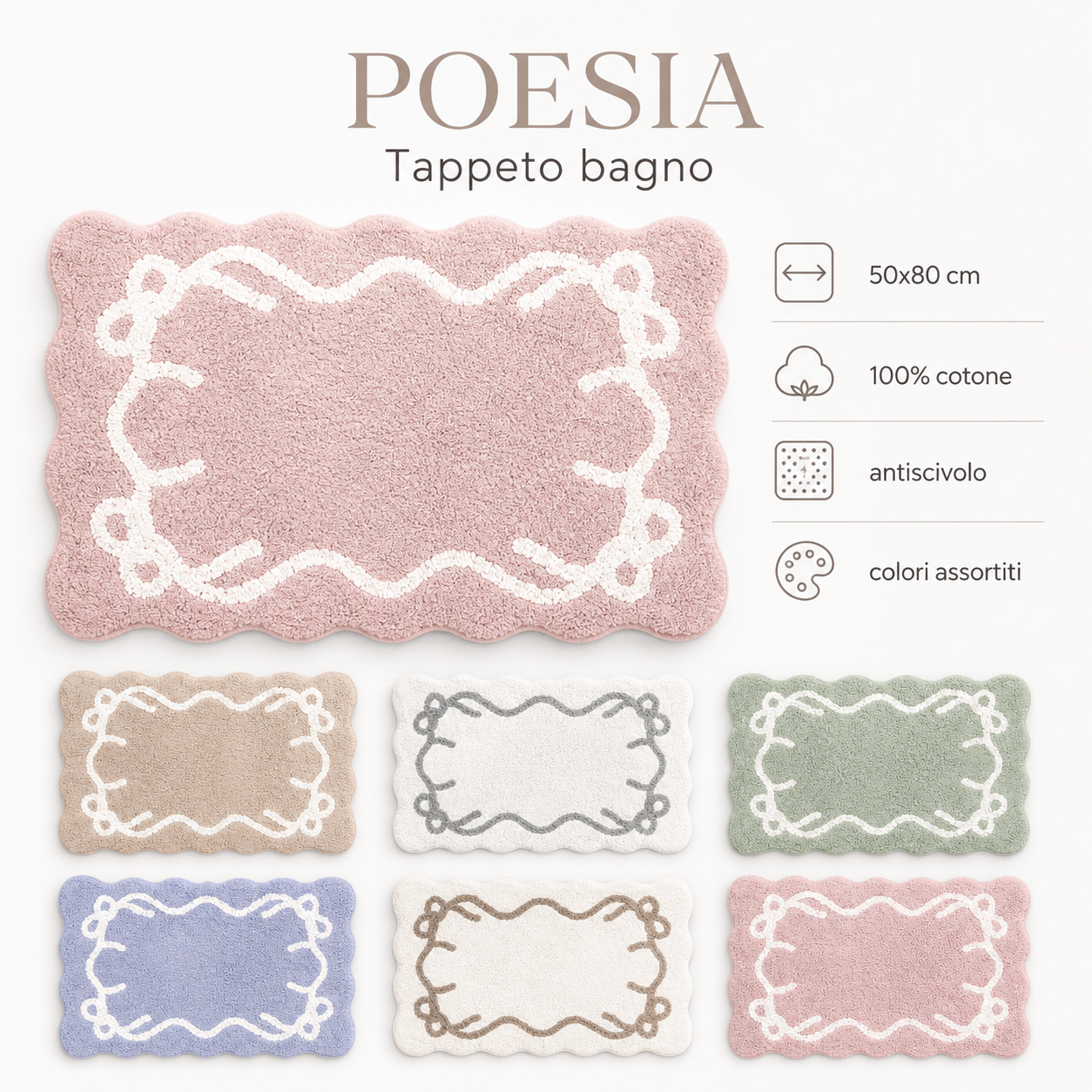 Tappeto Bagno Poesia Lovely Shabby