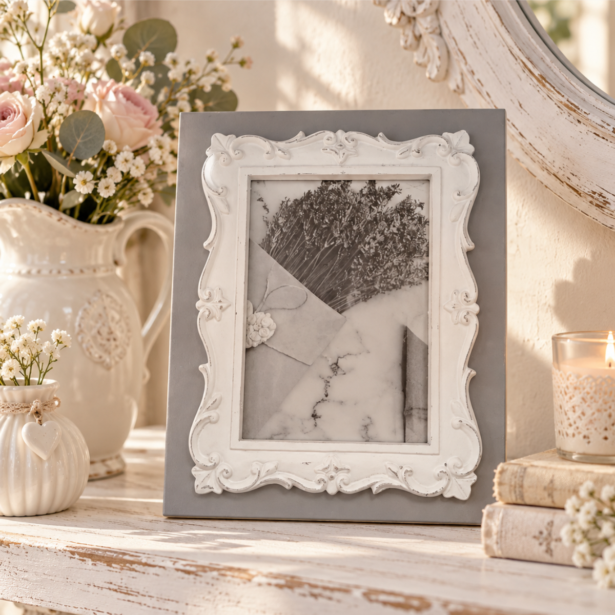 Portafoto Shabby Bicolor