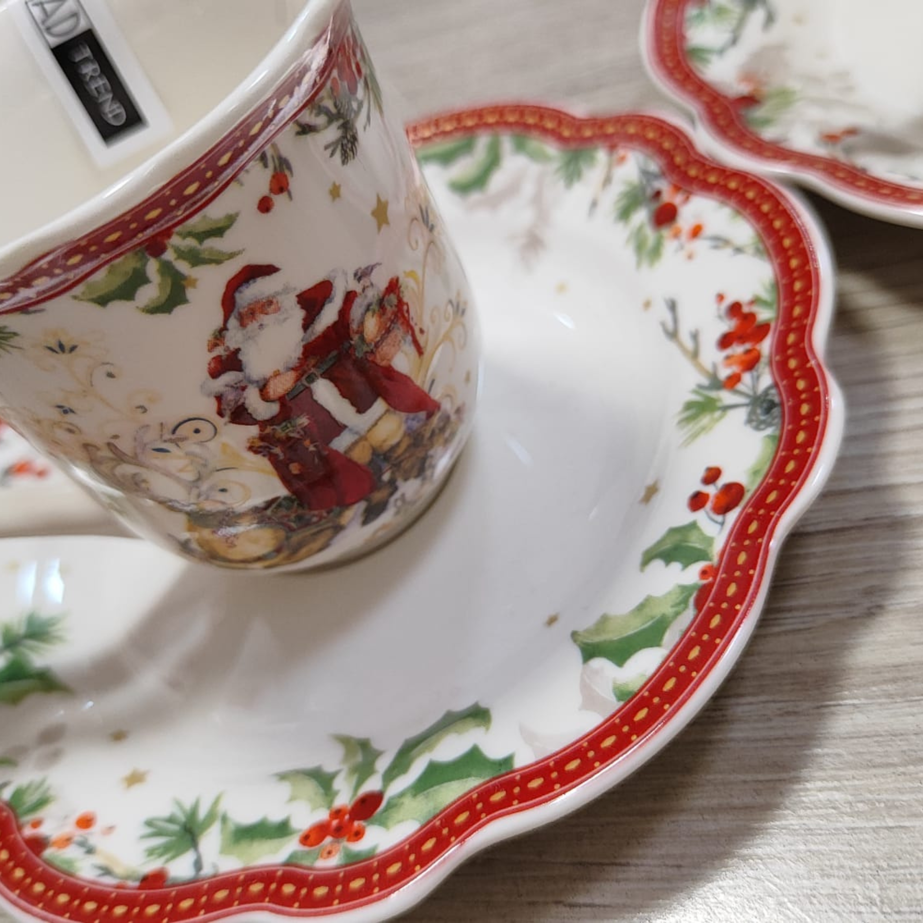 Coppia Tazzine Caffè Babbo Natale