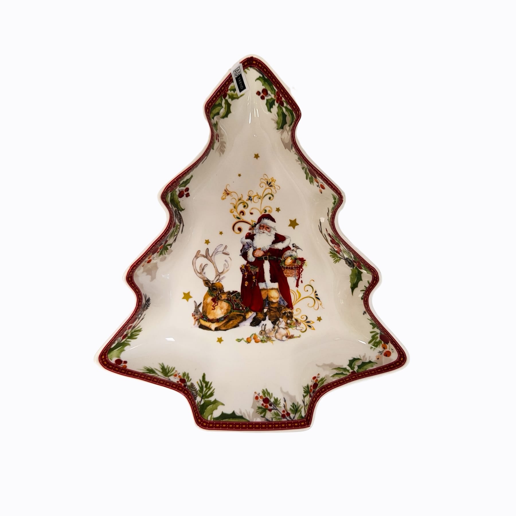 Piattino Alberello Babbo Natale