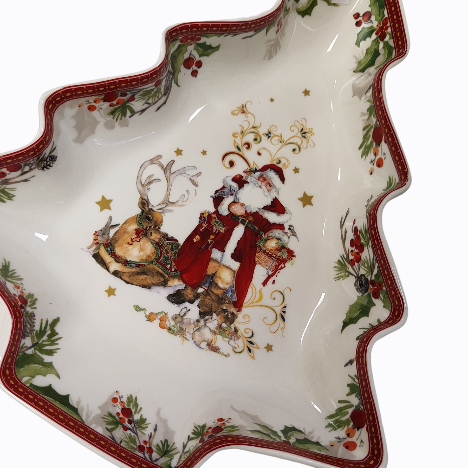 Piattino Alberello Babbo Natale