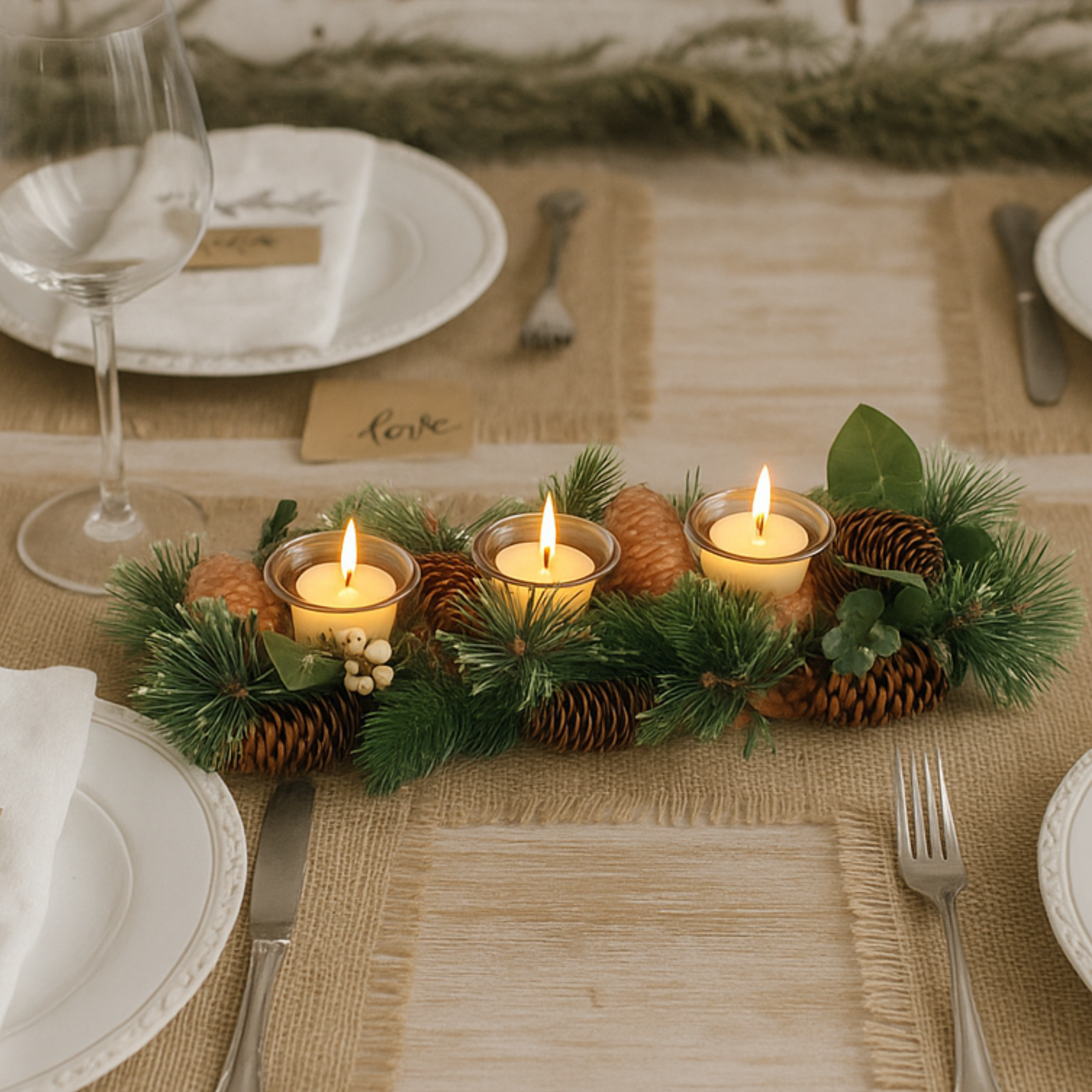 Porta Tea Light Natural