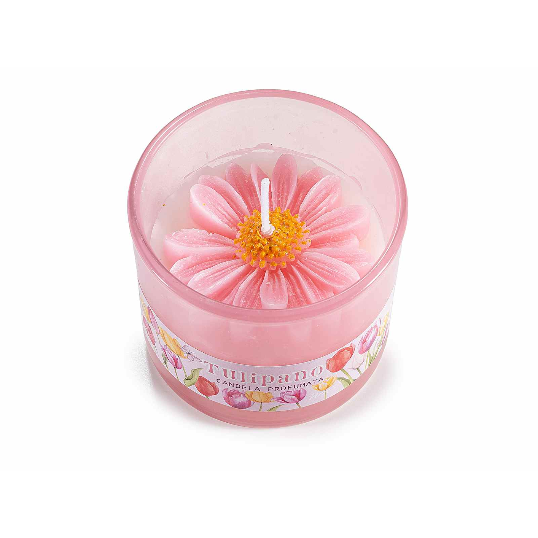 Mini Candela Profumata Fiori e Tulipani