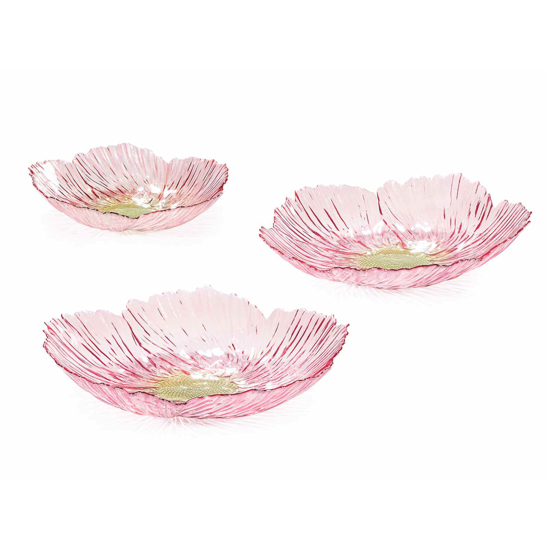 Piatto in Vetro Fiori e Tulipani