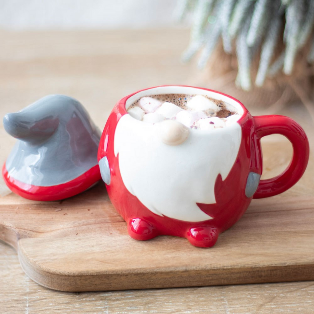 Mug con Coperchio Gnomo Natalizio