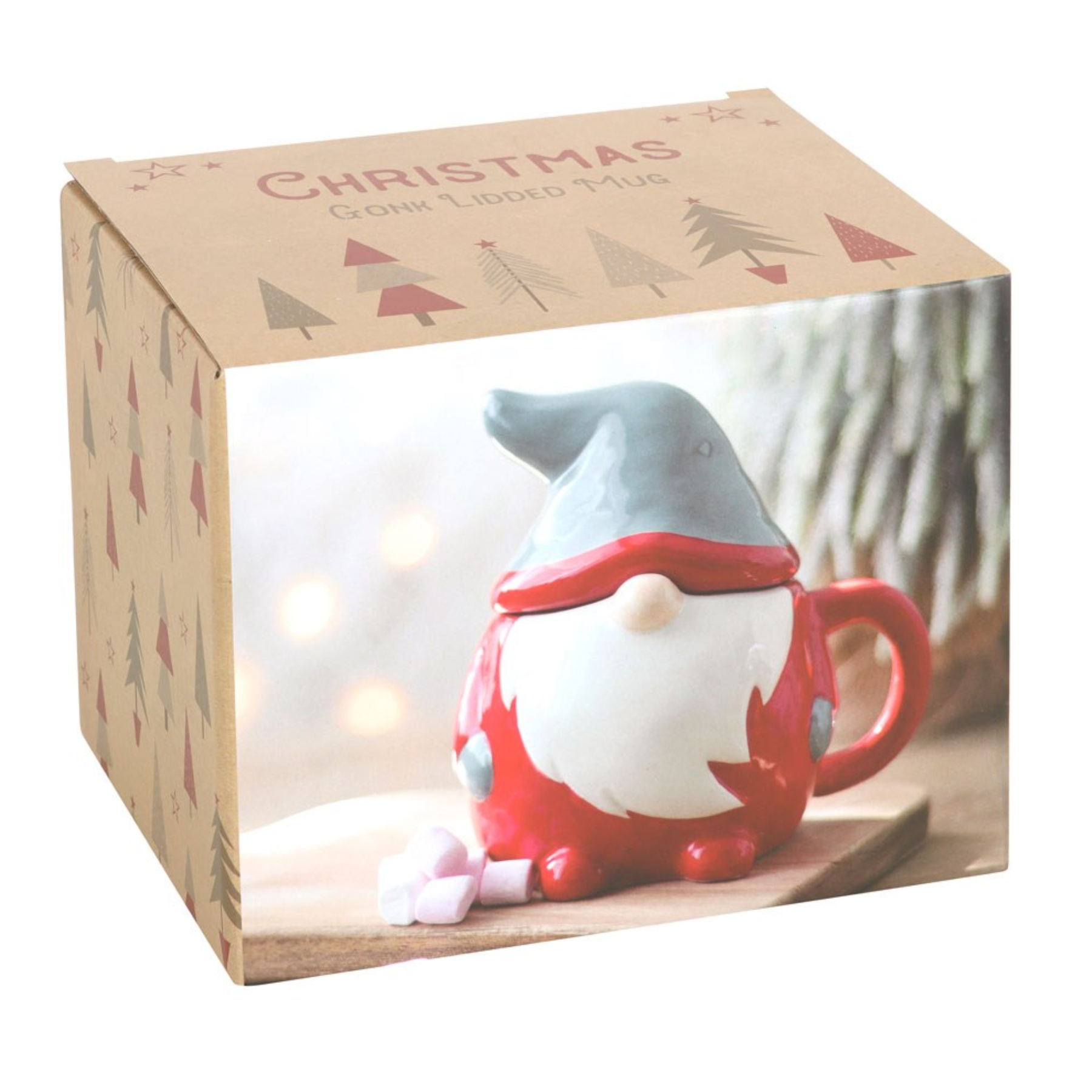 Mug con Coperchio Gnomo Natalizio