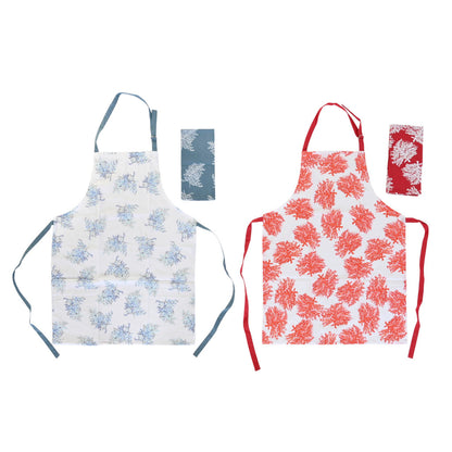 Set Grembiule e Strofinaccio Coralli