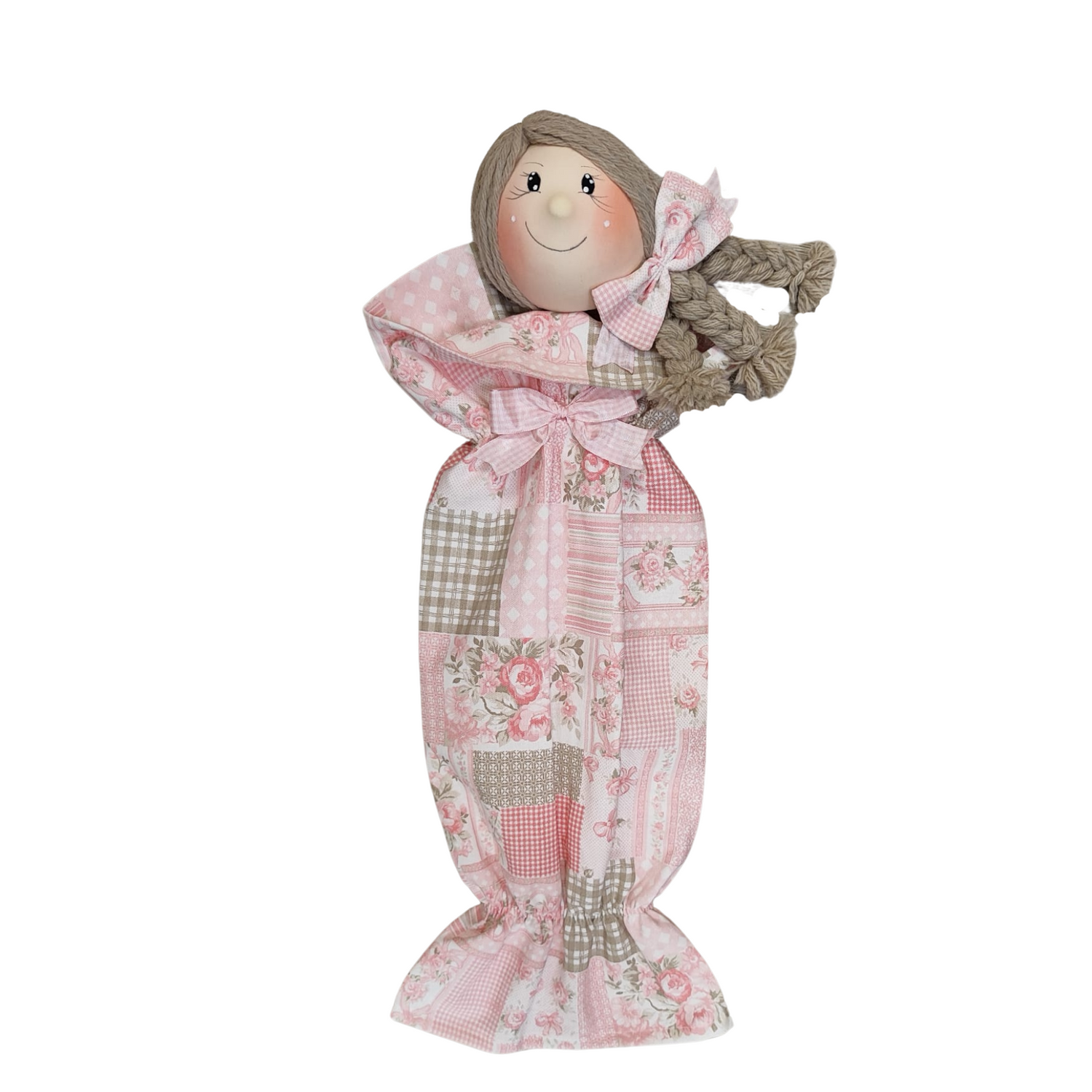 Bambola Porta Sacchetti Country Pink