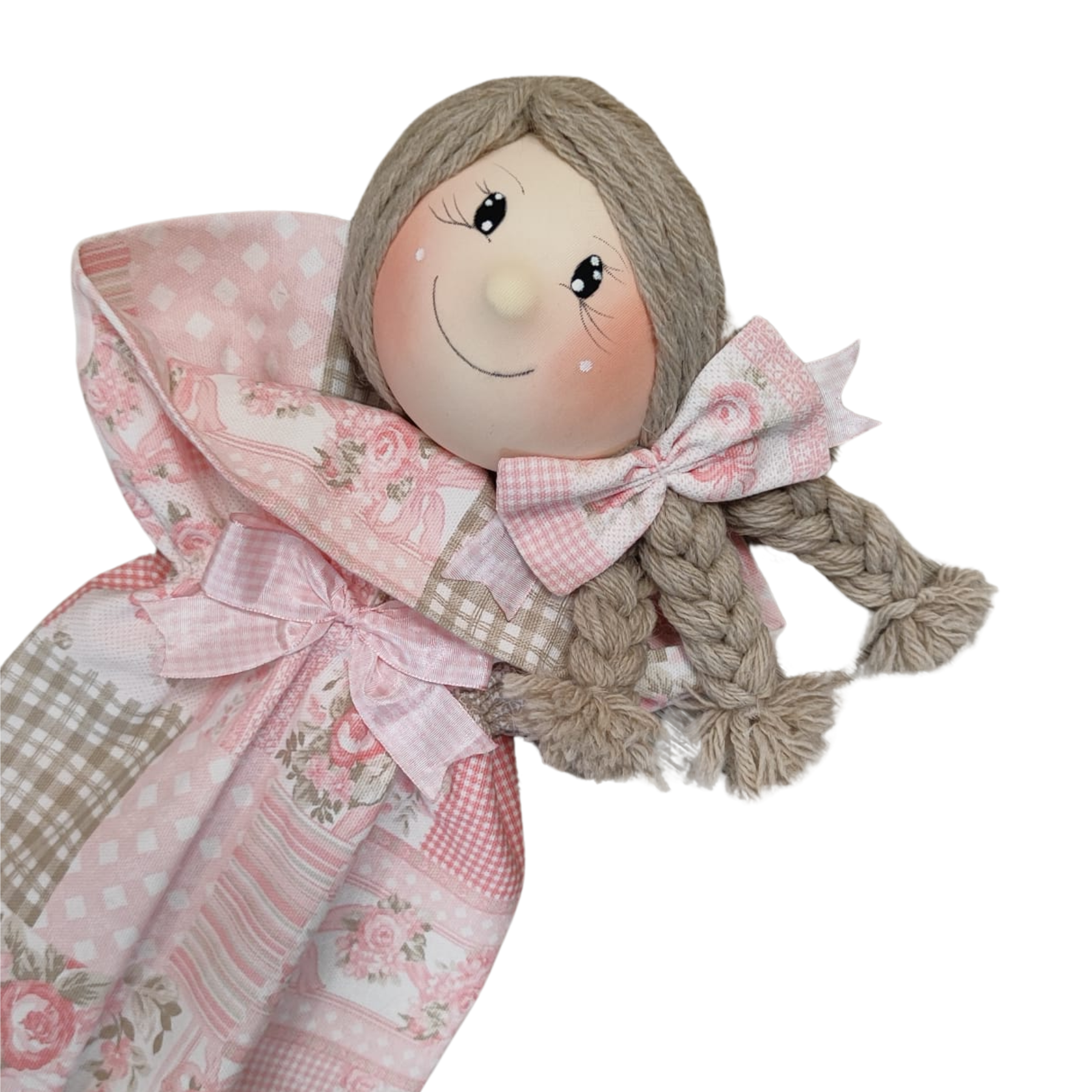 Bambola Porta Sacchetti Country Pink