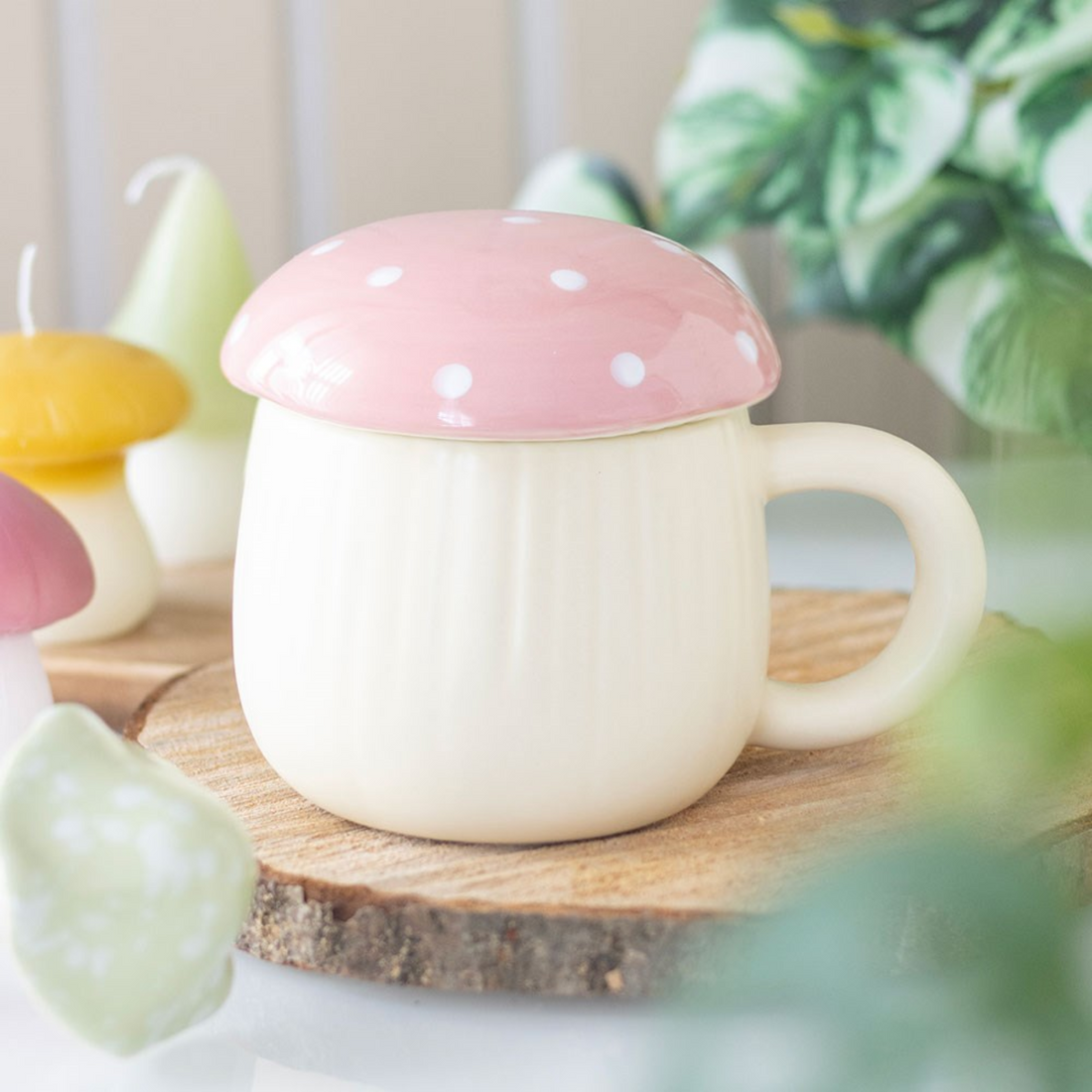Mug Fungo Rosa con Coperchio PREORDINE!