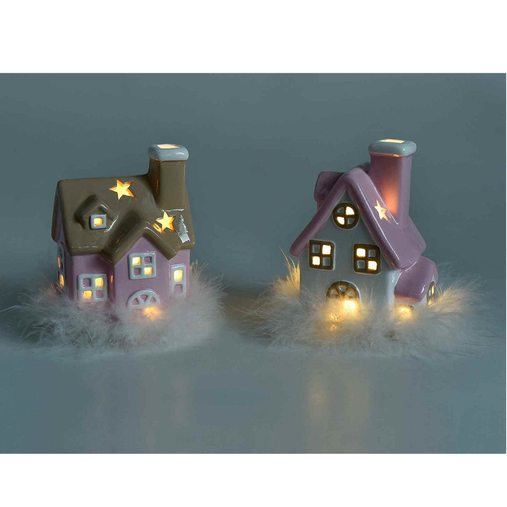Casetta In Ceramica con Led