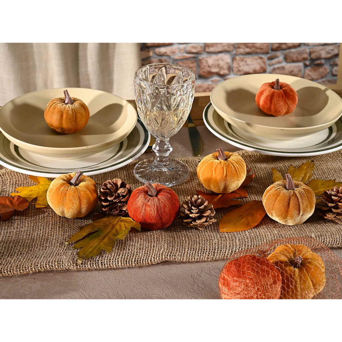 Confezione 8 Zucche Decorative