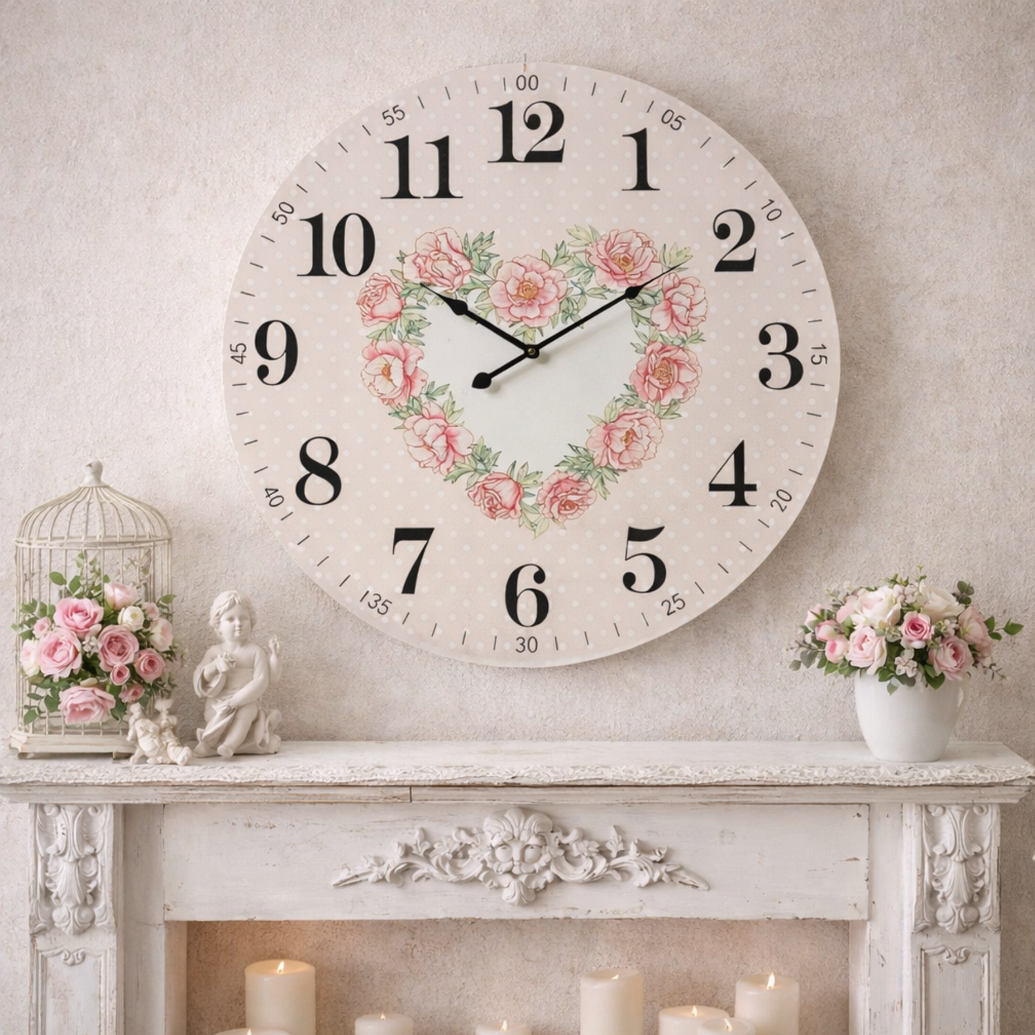 Orologio Cuore di Rose Nacchi