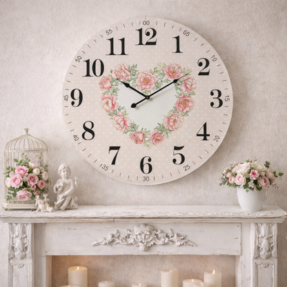 Orologio Cuore di Rose Nacchi