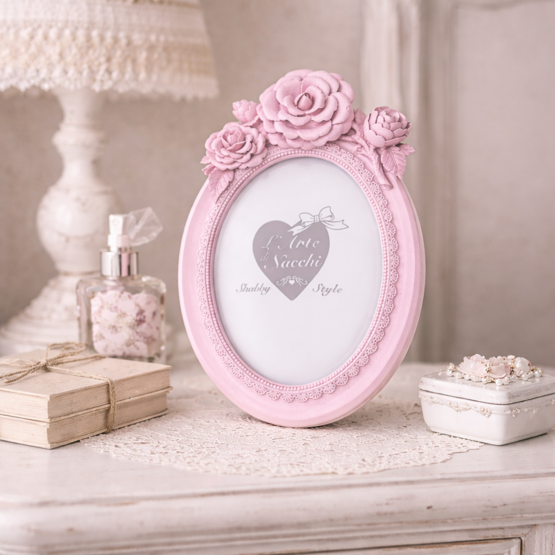 Portafoto Ovale Nacchi Rosa