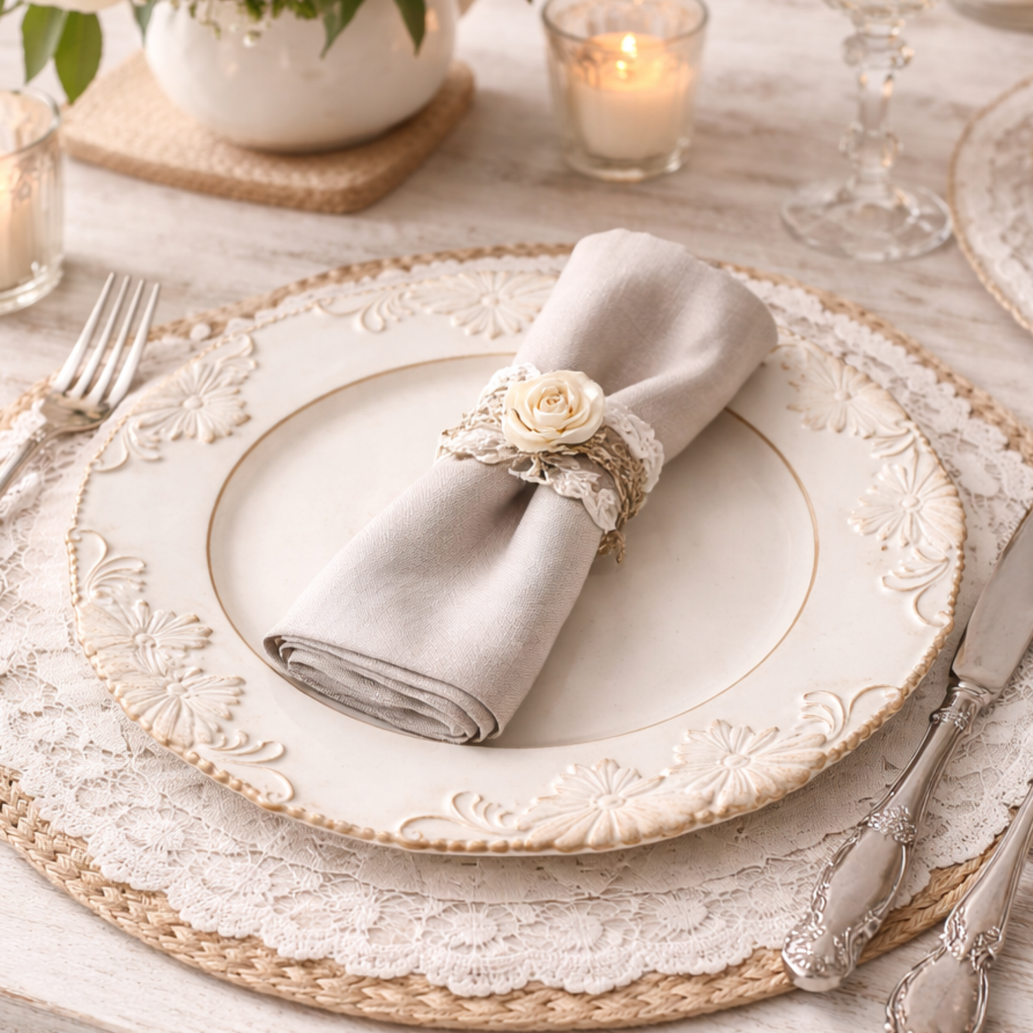 Sottopiatto Shabby Nacchi