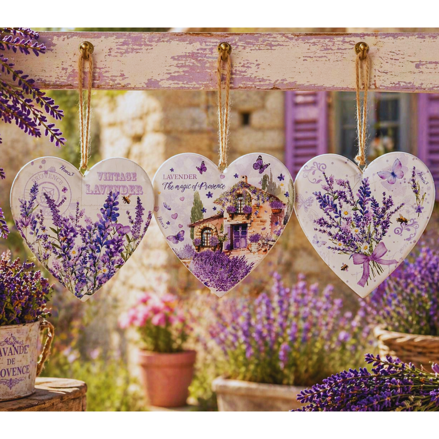 Cuore Metallo Lavanda