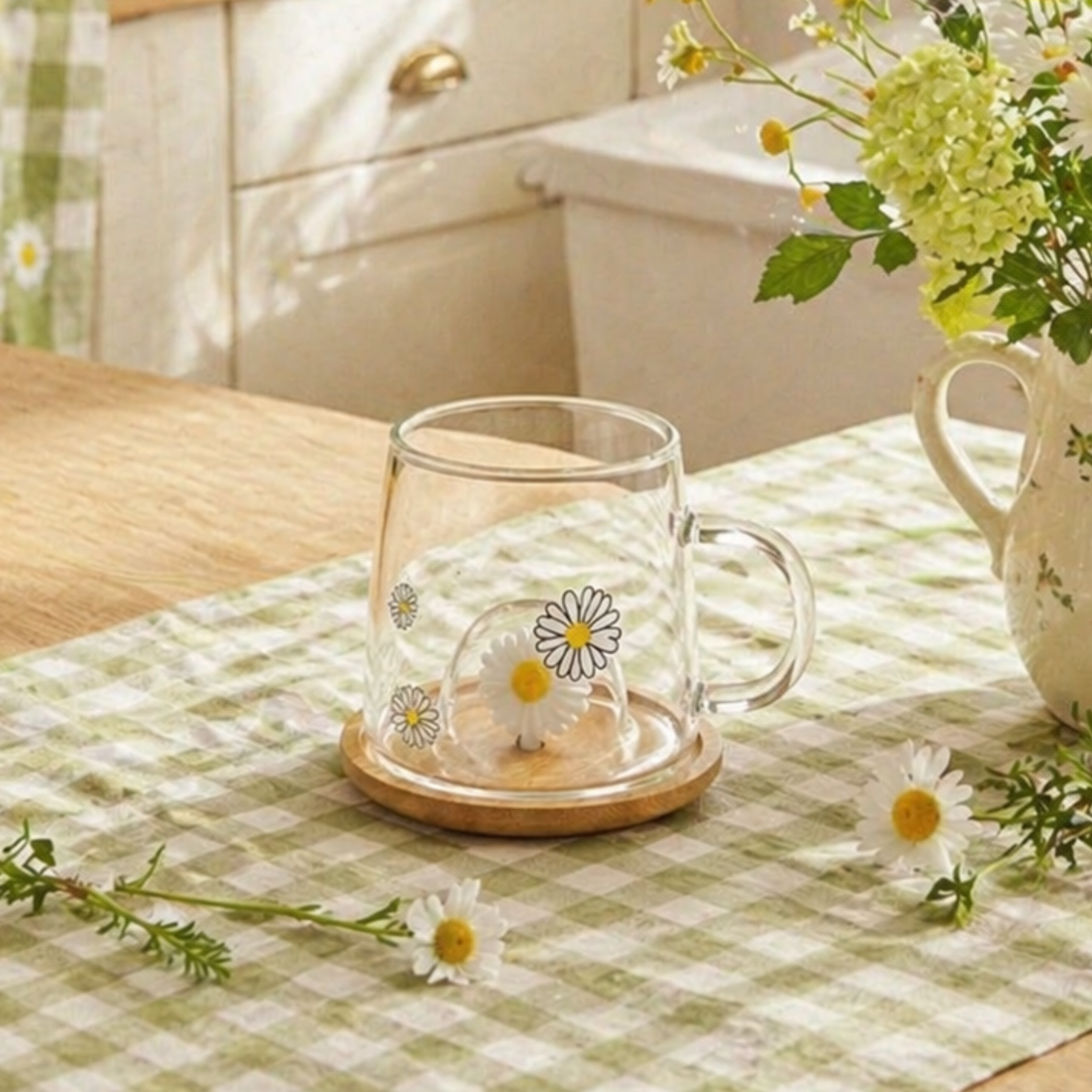 Tazza in Vetro 3D Margherite