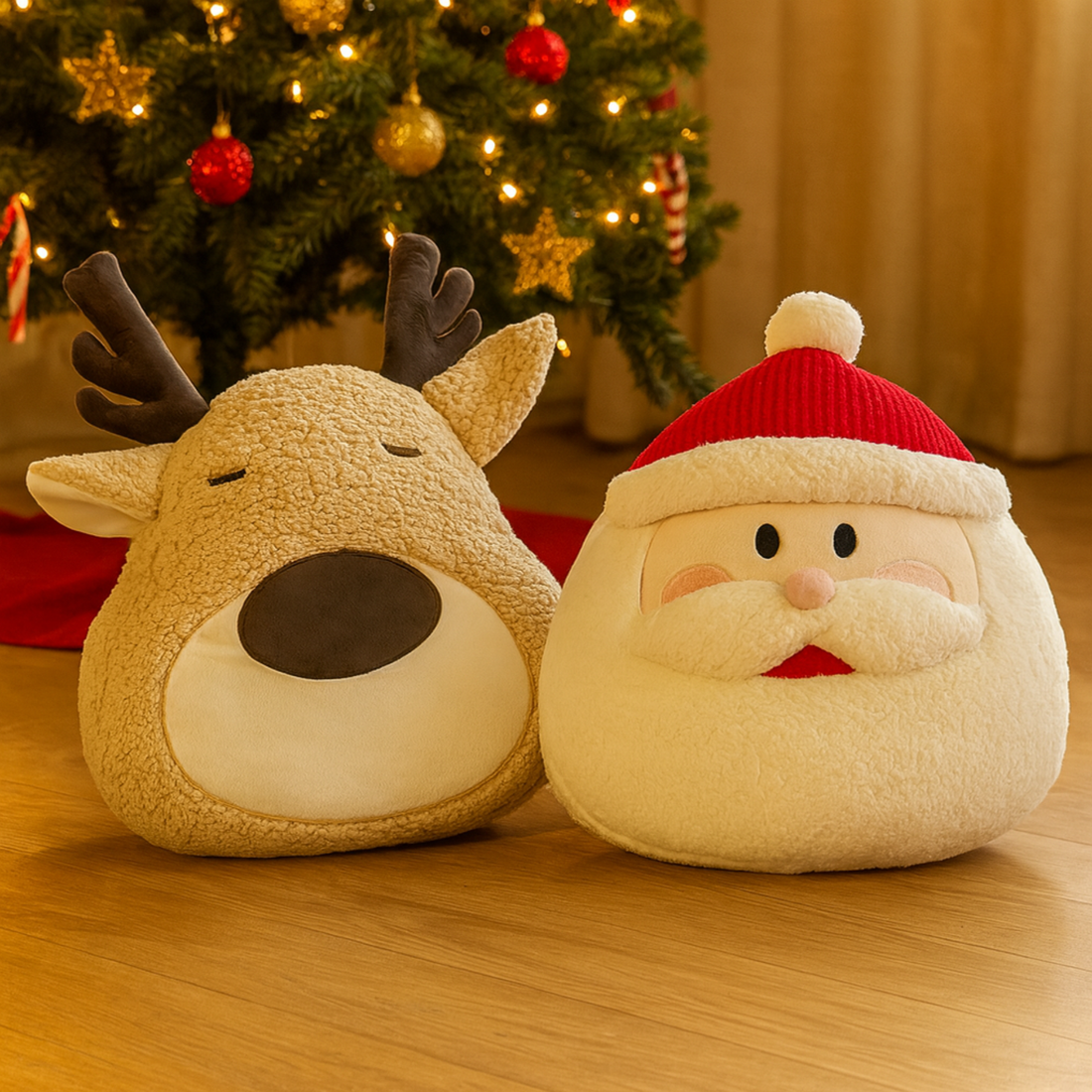 Cuscino Santa e Reindeer
