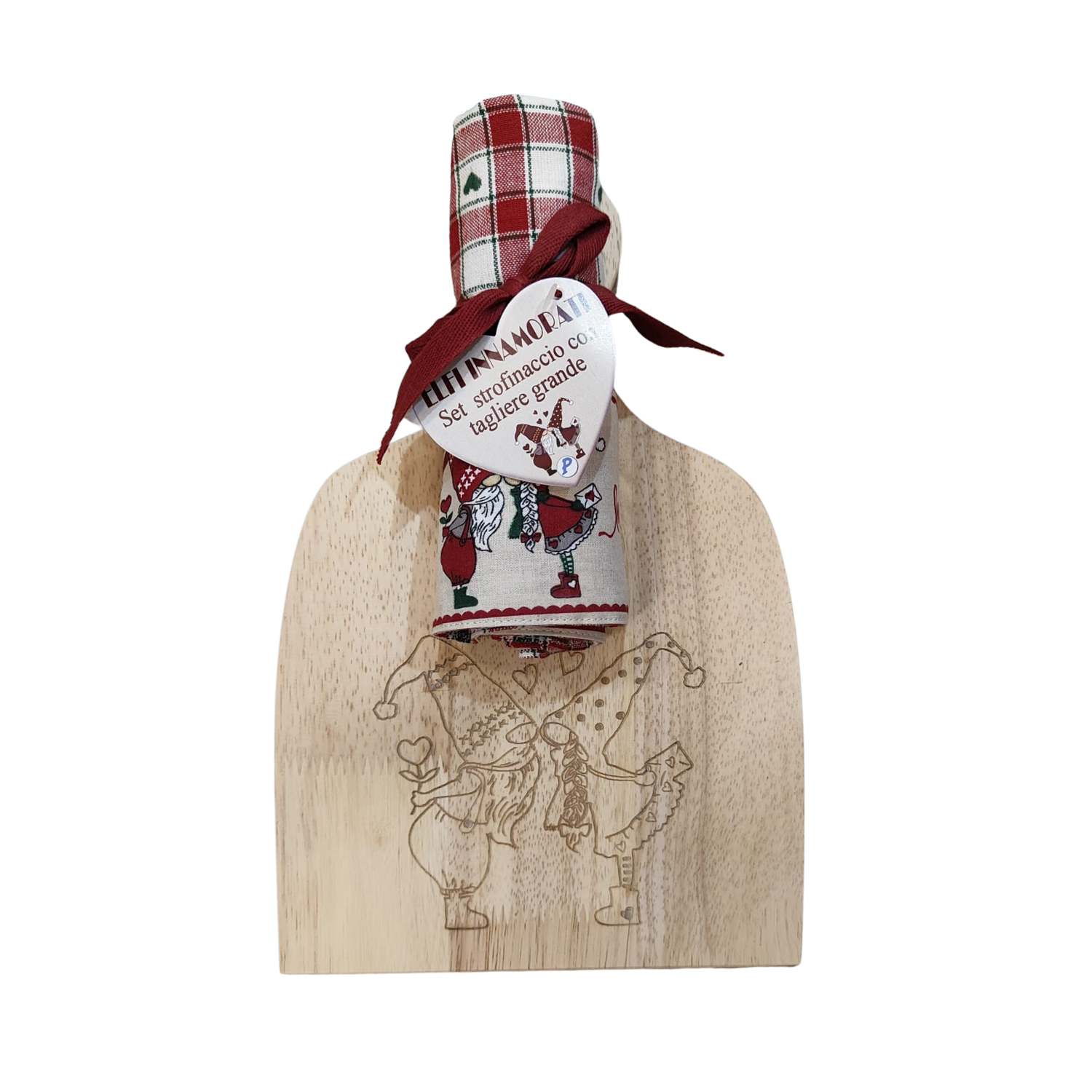 Set Tagliere e Strofinaccio Elfi Innamorati