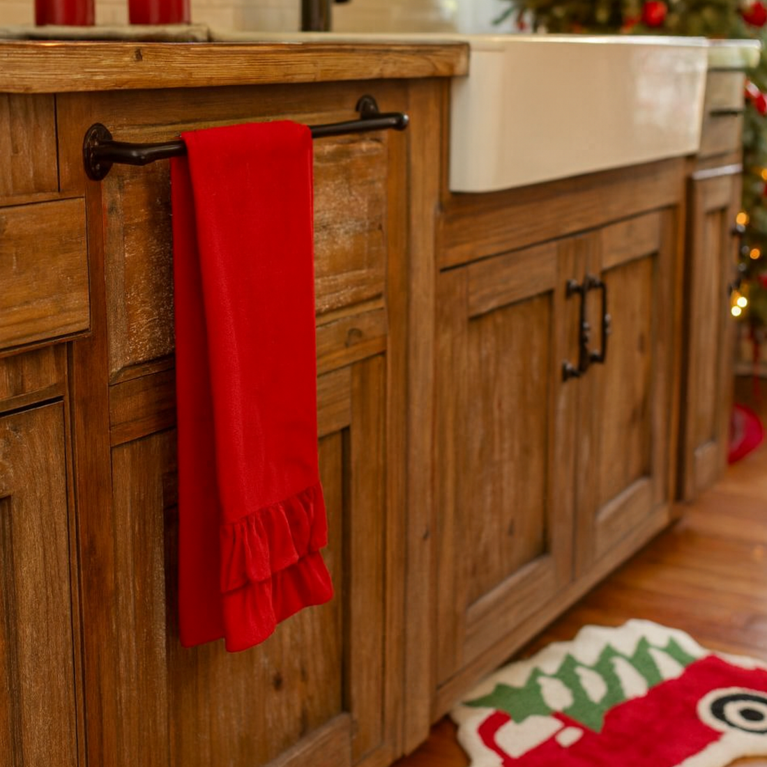 Coppia Strofinacci Rouge Lovely Shabby