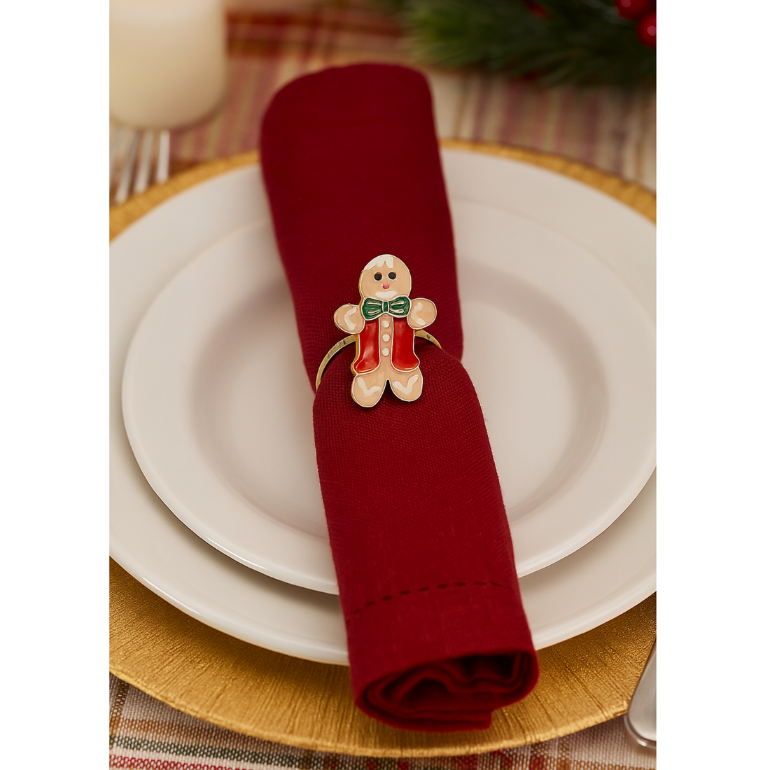 Set 4 Porta Tovaglioli Natale