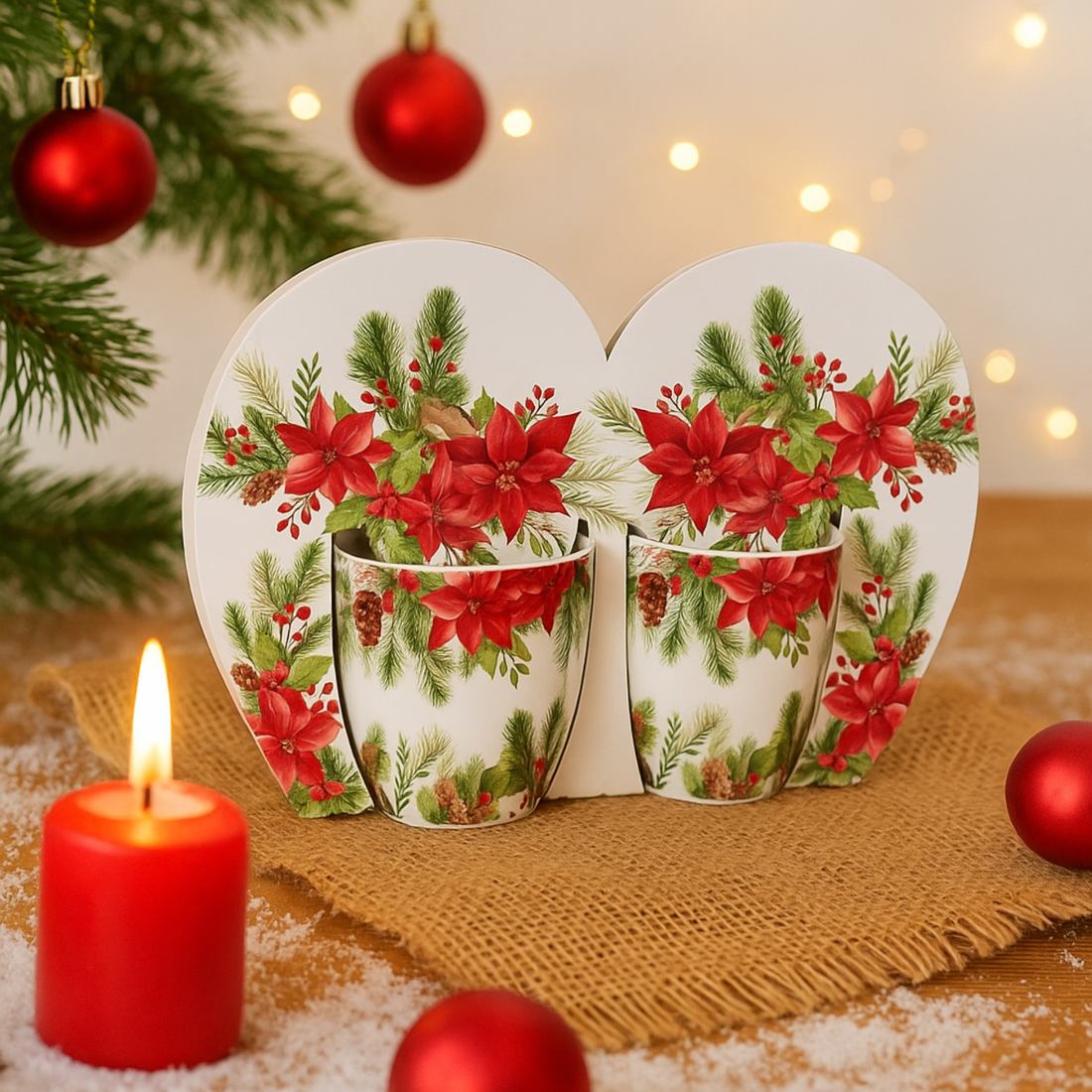 Set 2 Tazzine Classic Christmas