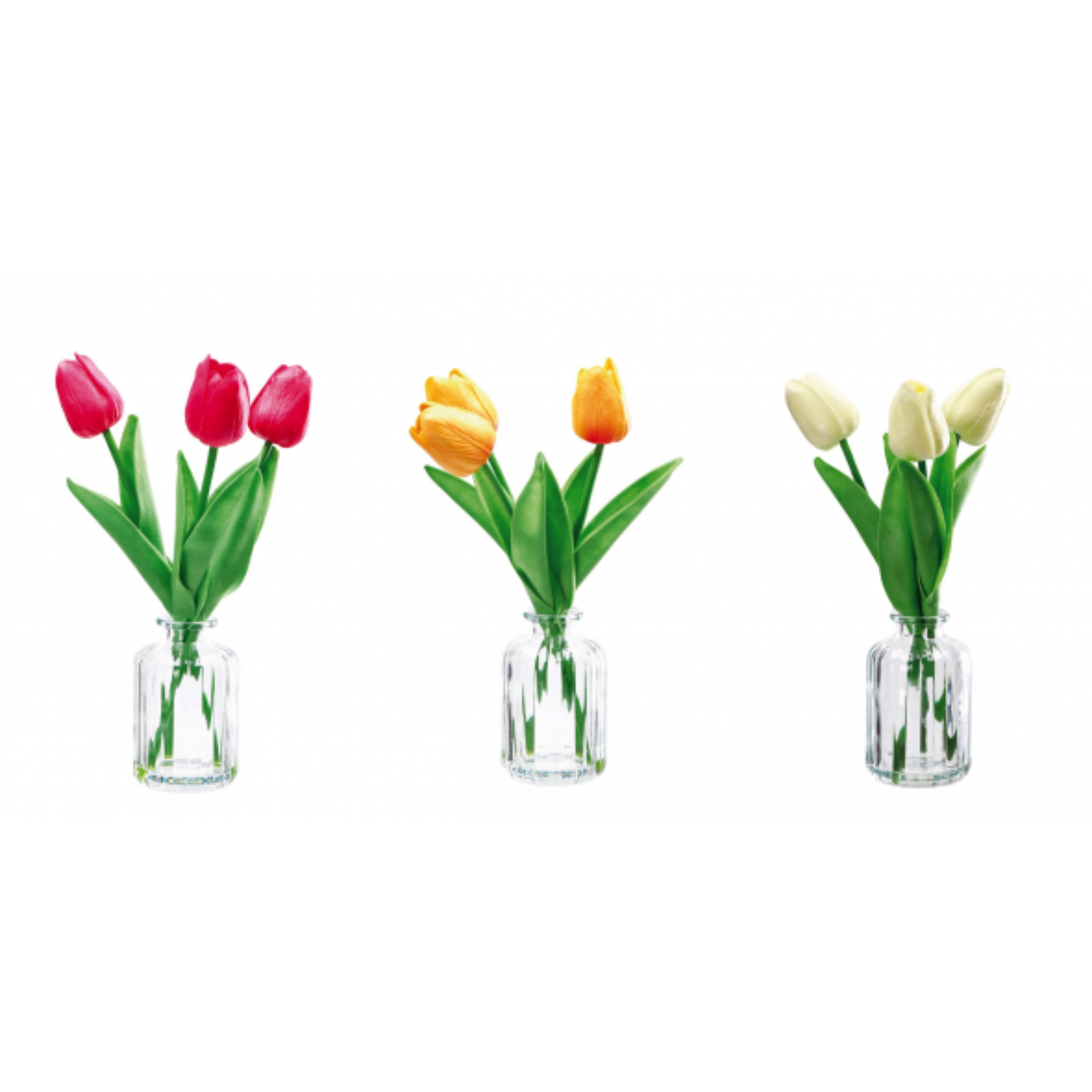 Vasetto in Vetro con Tulipani