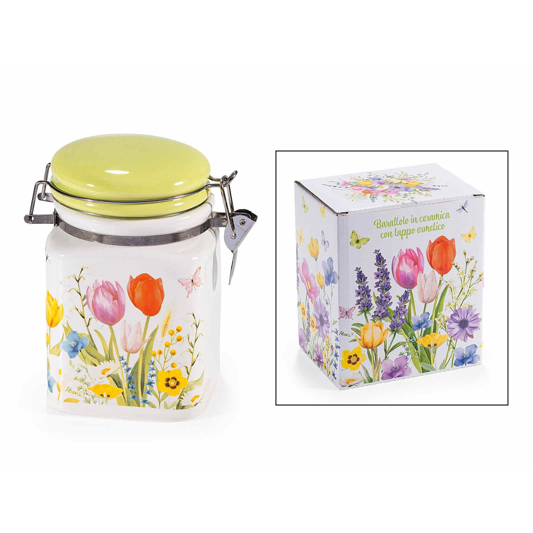 Barattolo Fiori e Tulipani