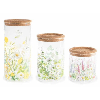 Barattolo Vetro Margherite