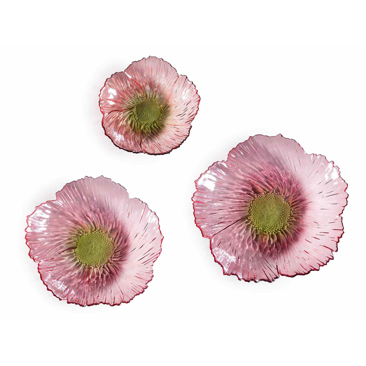 Piatto in Vetro Fiori e Tulipani