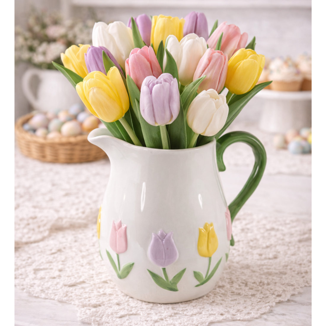 Brocca Tulipani in Rilievo