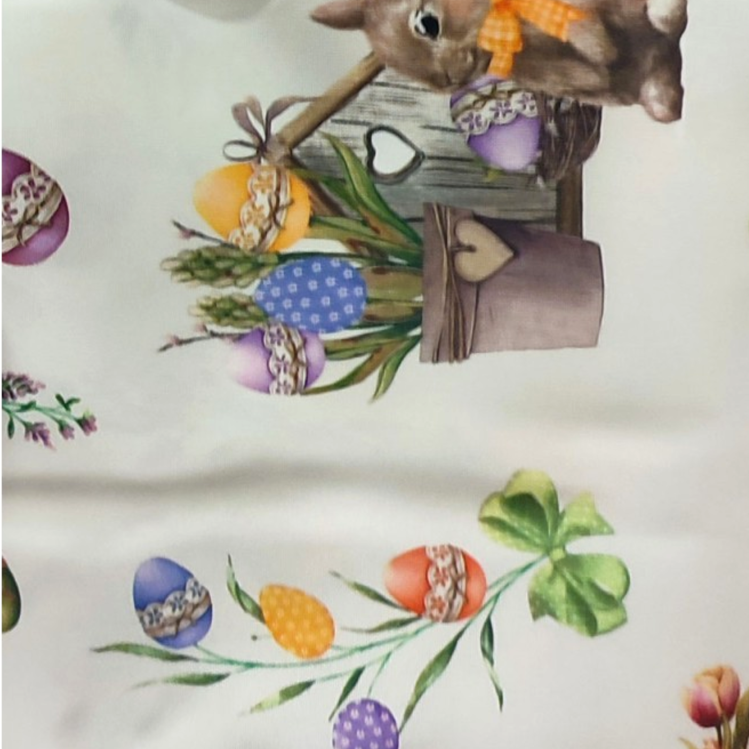 Tovaglia Antimacchia Conigli Pasquali