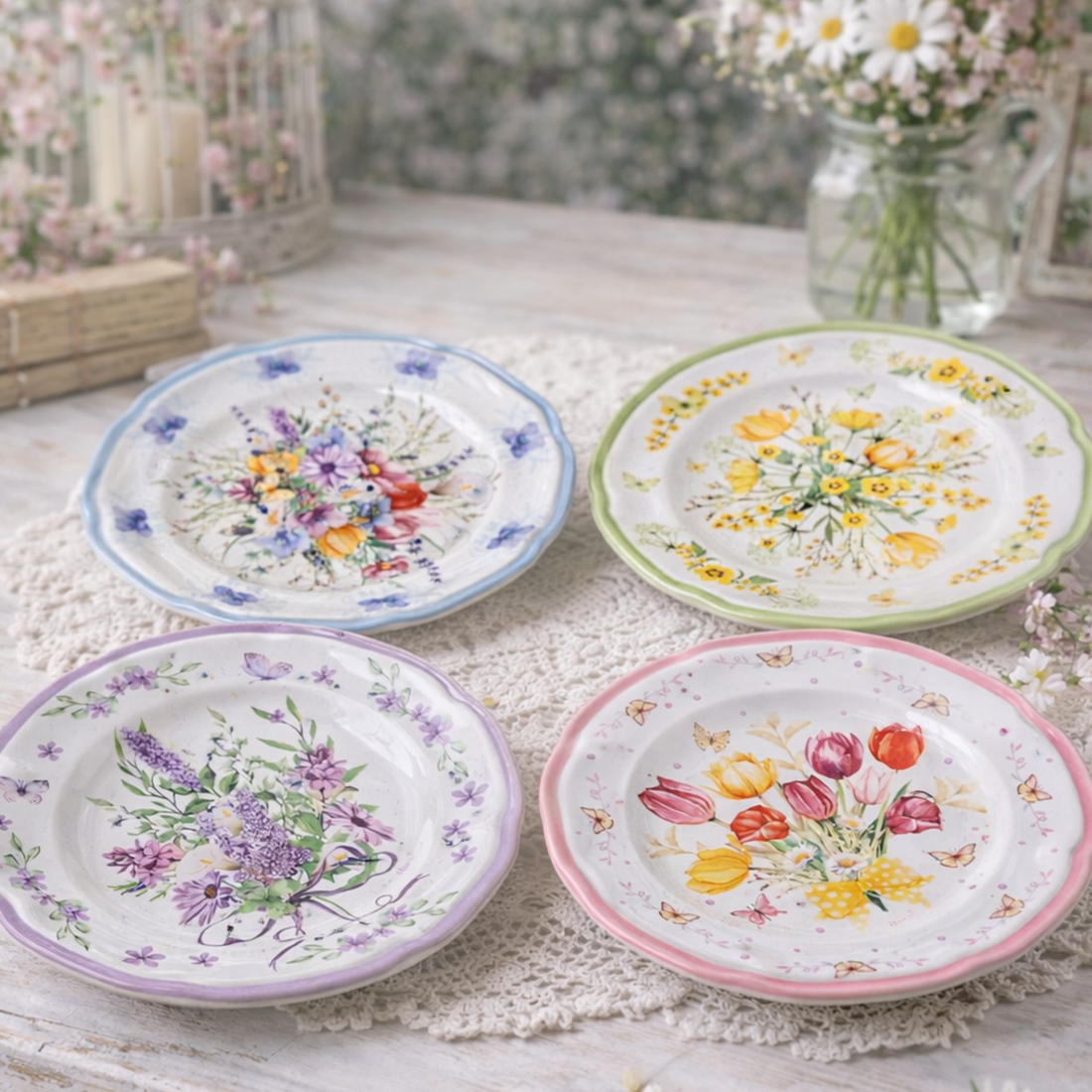 Piattino Fiori e Tulipani