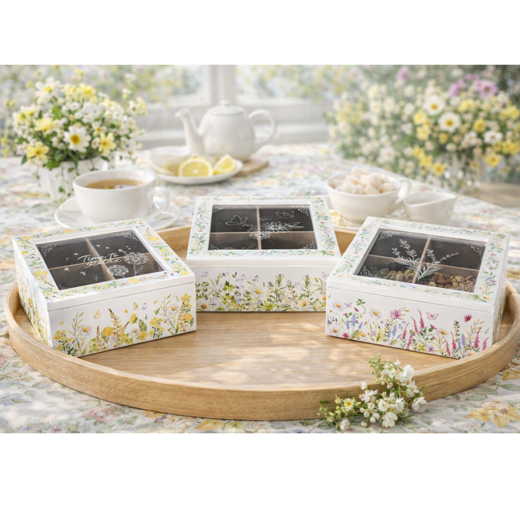 Scatola Portabustine Margherite