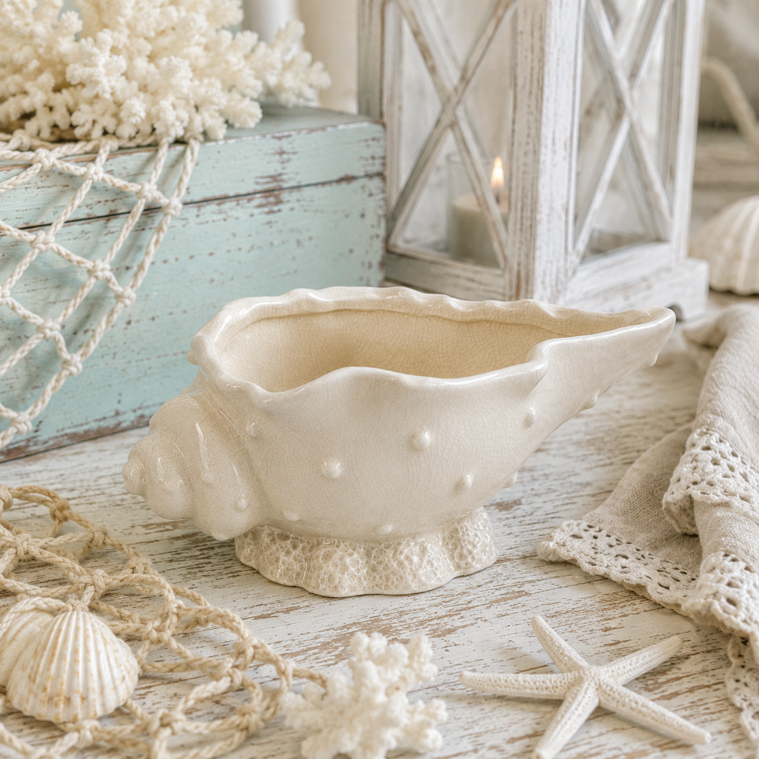 Decorazione Conchiglia Ceramica