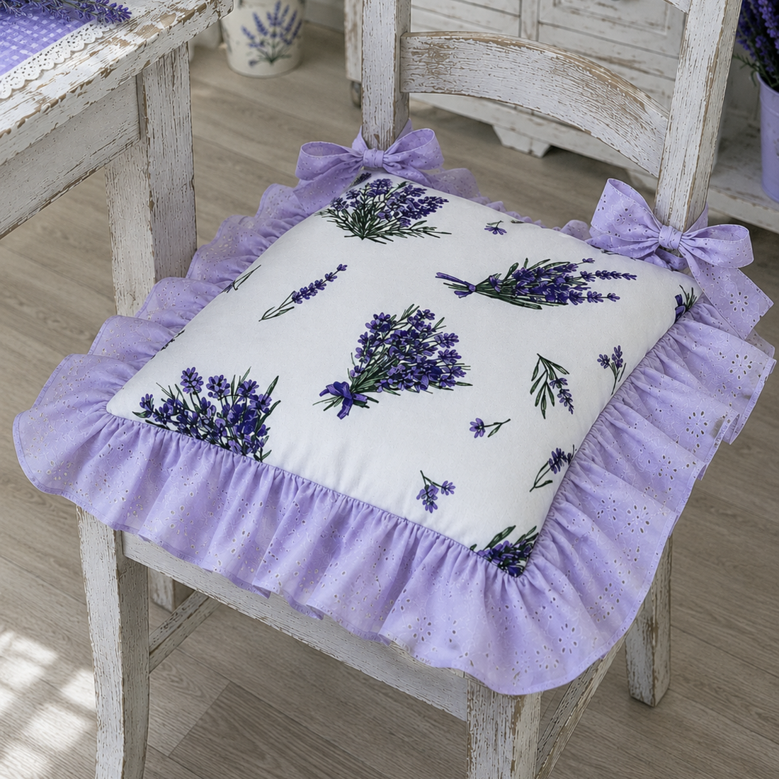 Fodera Cuscino Sedia Lavanda