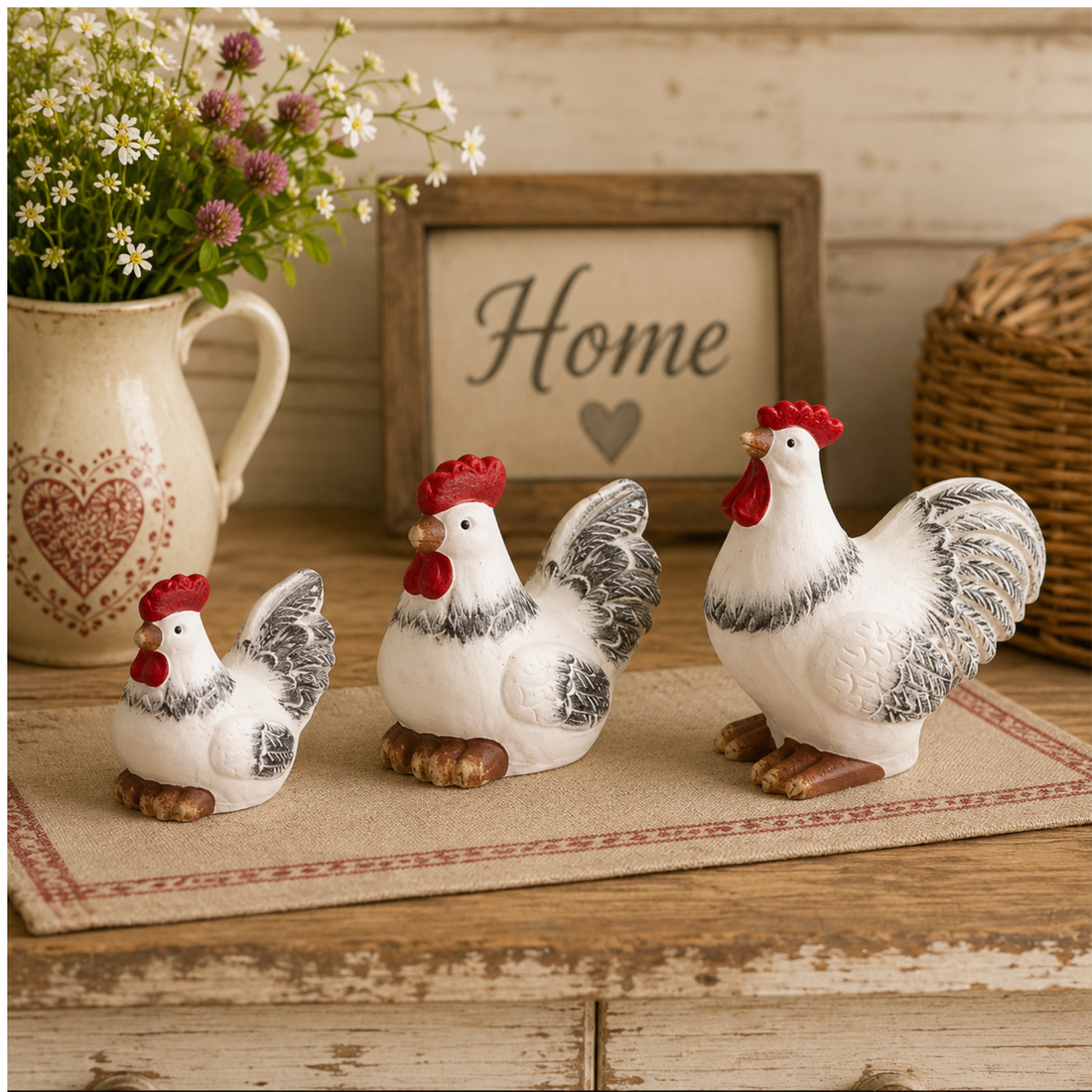 Decorazione Terracotta Gallo