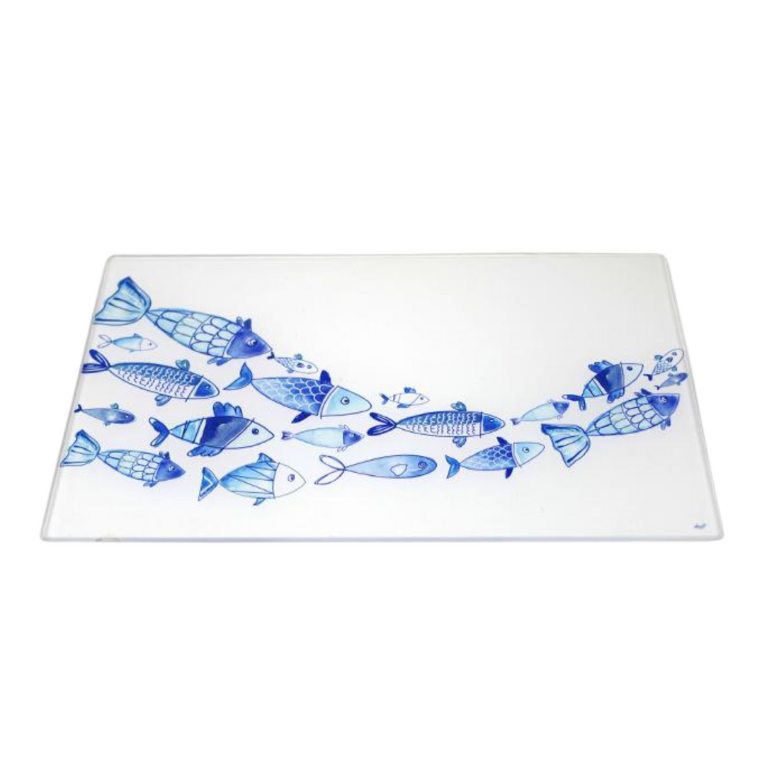 Tagliere in Vetro Mare Blu