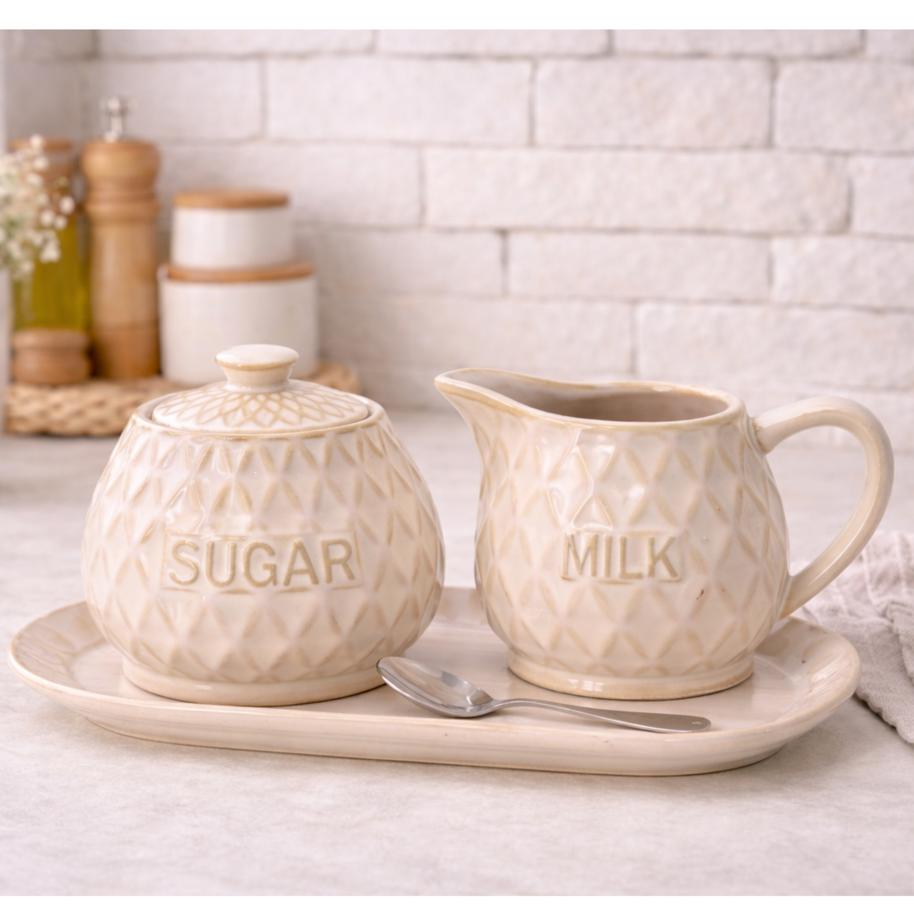 Set Latte e Zucchero Cottage Kitchen