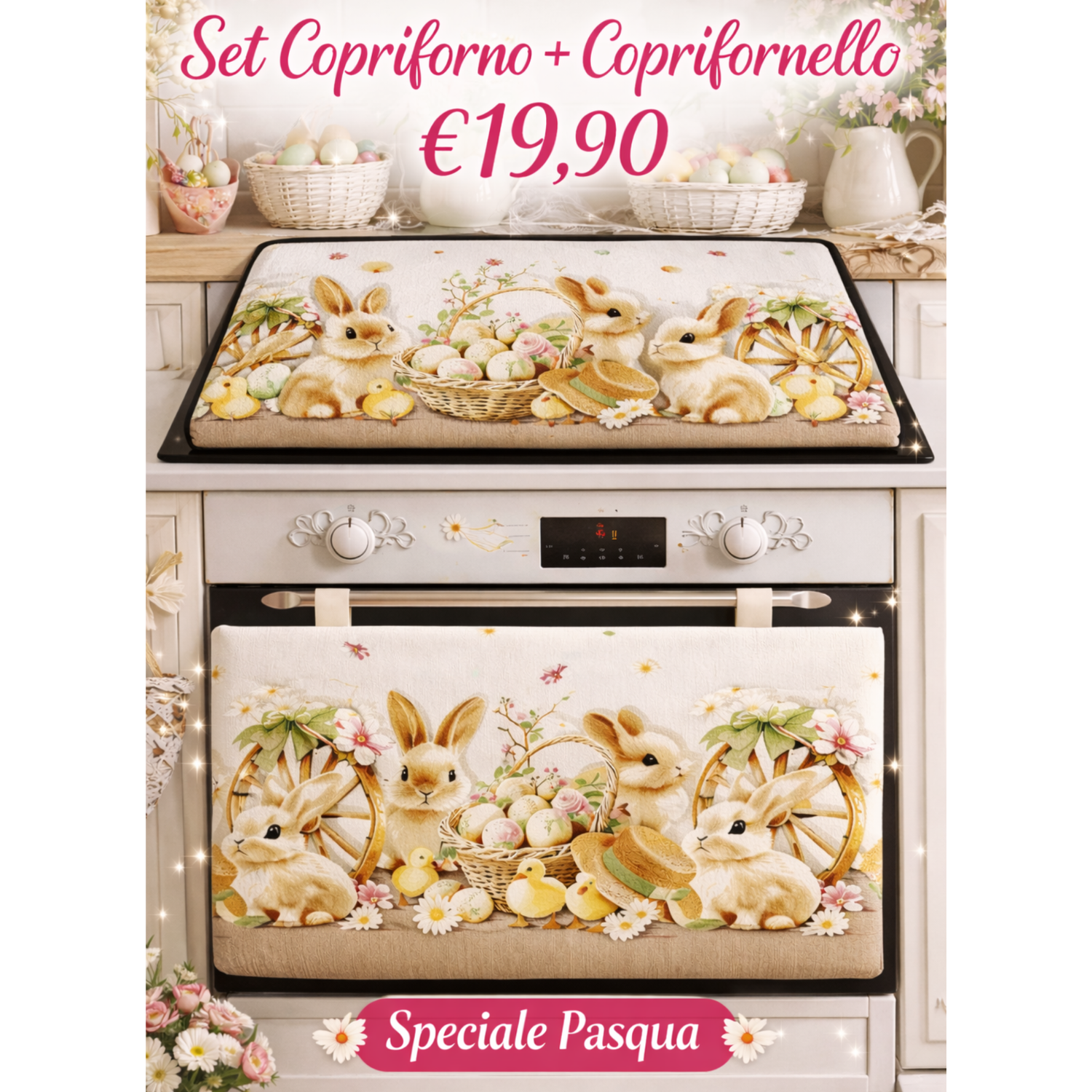 PROMO PASQUA Set Copriforno e Coprifornelli
