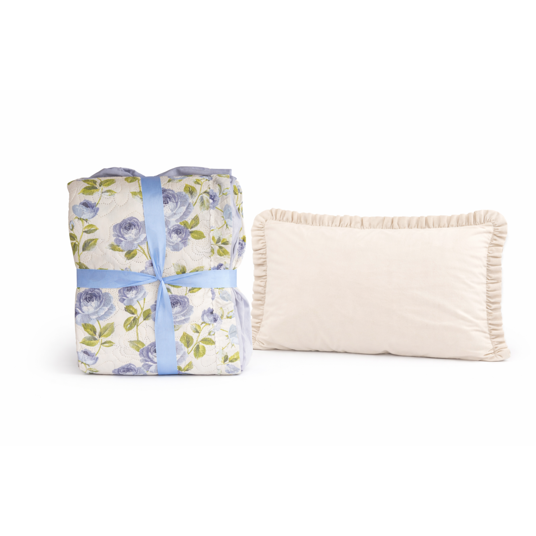 Set Trapuntino con Federe Rose Romantiche